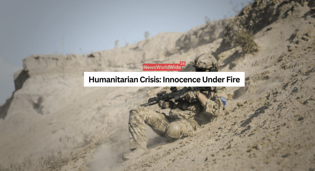 Humanitarian Crisis Innocence Under Fire-min